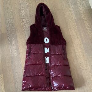 SAVE THE DUCK Maroon Hooded Vest